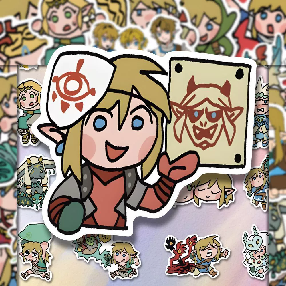 104 двухмерная игра Legend of Zelda наклейки Q-версия Линк Зельда выражение настенная наклейка самоклеящаяся