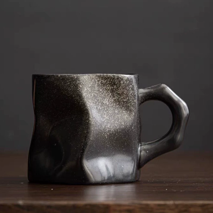 Ручная чашка ретро Mark Cup повседневная большая емкость водяная чашка грулая гончарная кофейная чашка домашняя офисная чашка