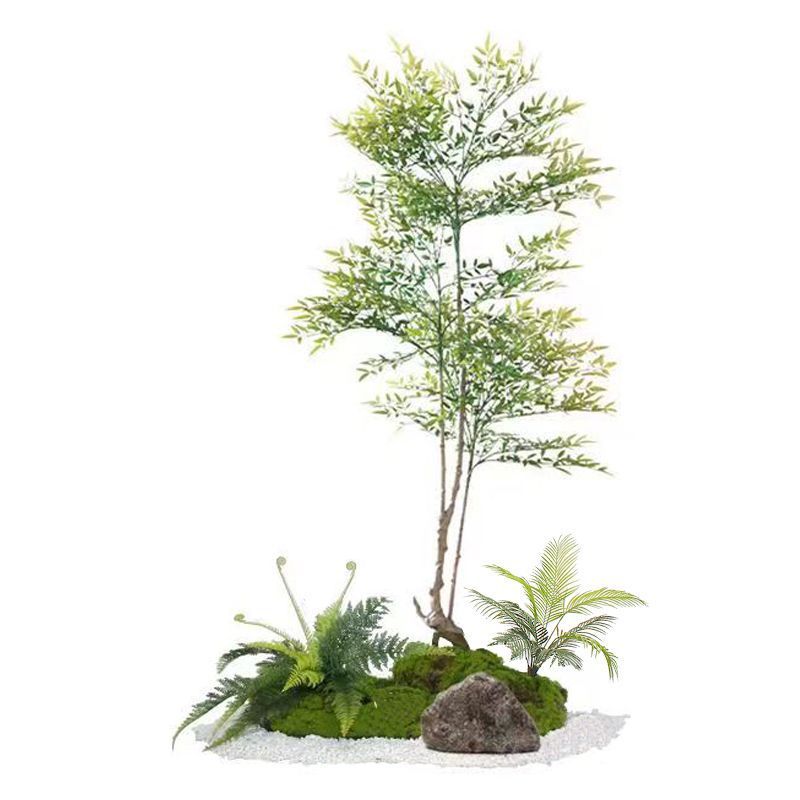 南天竹造園緑植物屋内階段下景観植物床置き鉢植えモデルルーム装飾|undefined