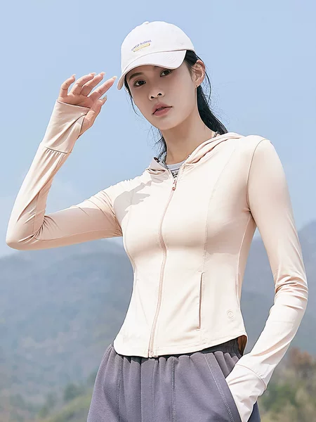 Slim-fit Sunscreen Clothing Women's Anti-ultraviolet 2025 New Ice Silk Hooded Sunscreen Clothing Women's Breathable Lightweight Sunscreen Jacket