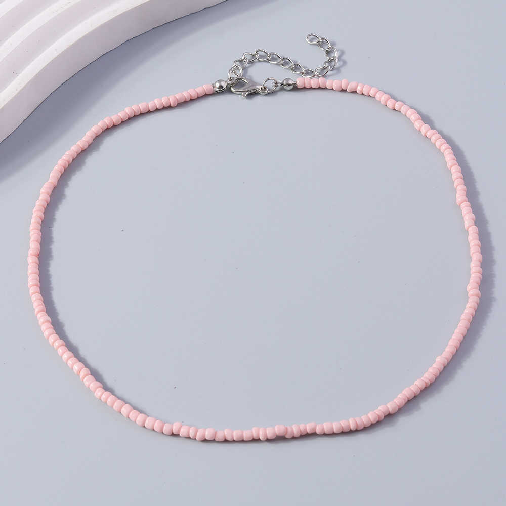 10g Weight Necklace Classification Resin Chain Material Beaded Chain Chain Type 1 Piece Quantity Holiday, Daily Occasion Plastic, Resin Material Round Pattern Spring&Summer Season Women's Gender Sweet Style Sweet Round Plastic Resin Beaded Chain Beaded Necklaces Wholesale 9