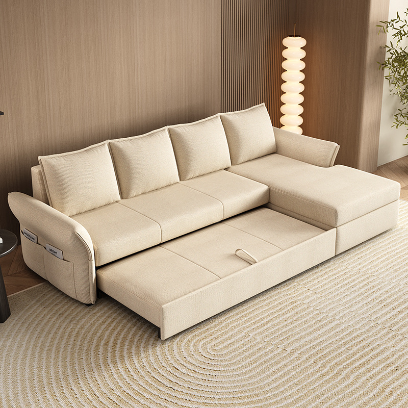 Combinación simple y multifuncional de sofá cama plegable de pequeño tipo de sala de estar de apartamento de almacenaje VIP desmontable sofá de esquina