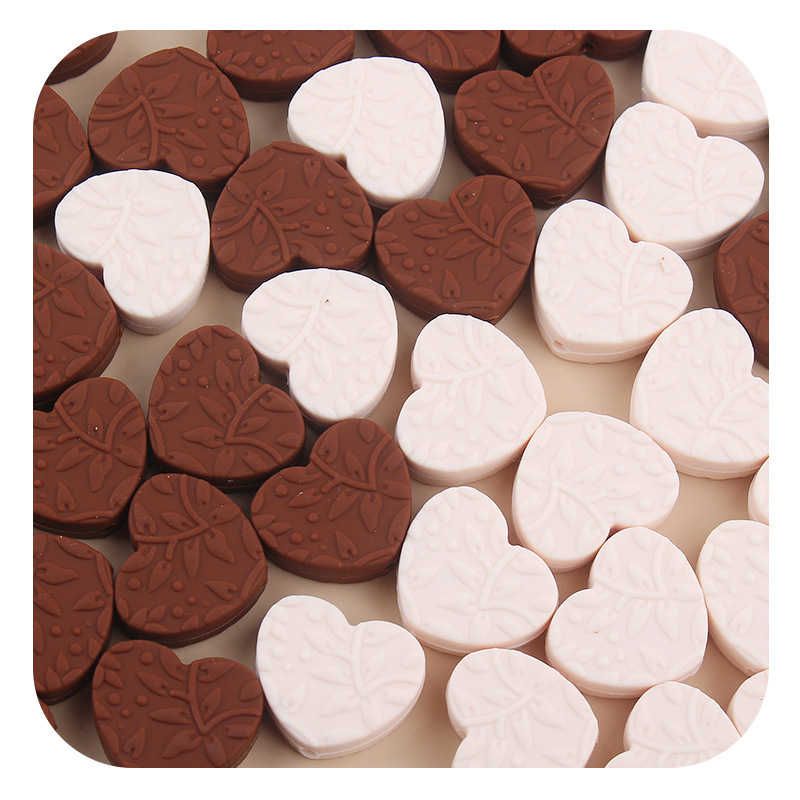 Comercio exterior de Amazon nuevos productos para bebés, cuentas de mordedor de impresión de amor, collar de bricolaje, accesorios de joyería de pulsera