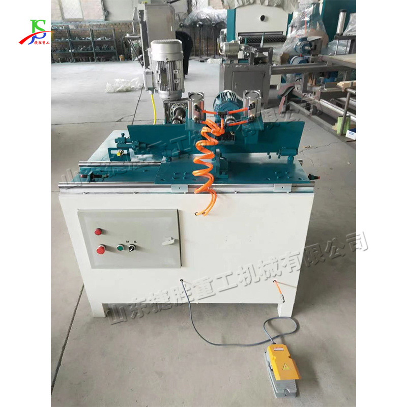 Máquina de redondeo automática completa para madera troncal con equipo de tapado de tablero pequeño de madera con barra de barrido perforando dientes