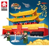 Daifa Leyi 88006 игрушка детская головоломка национальный тренд подарок уличная сцена Тяньаньмэнь сборочные строительные блоки, совместимые с Lego