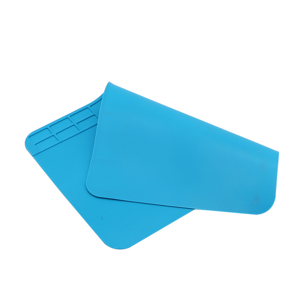 Un equipo azul Reparación de teléfonos móviles Banco DE TRABAJO almohadilla aislante de silicona resistente a altas temperaturas de escritorio herramienta de soldador eléctrico