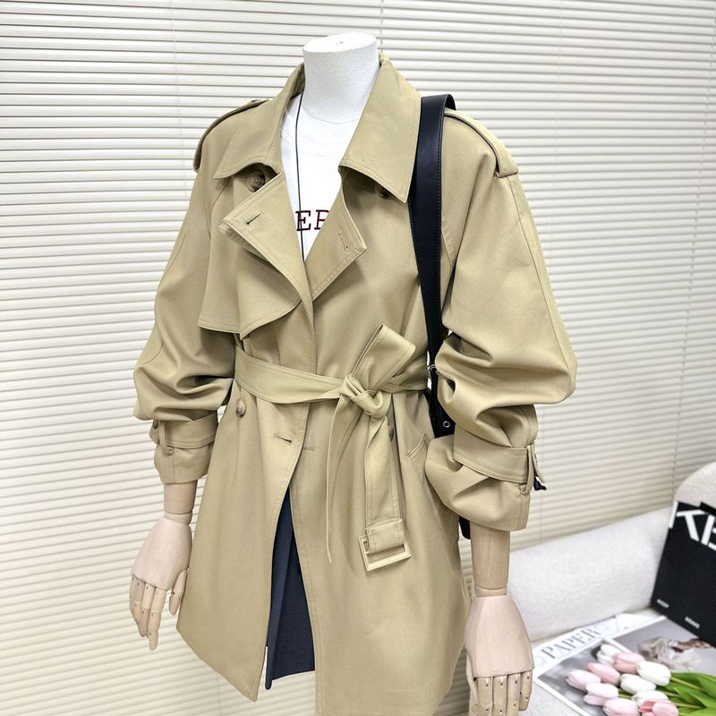 小个子卡其色风衣外套女2025年春秋新款设计感超好看宽松休闲上衣|undefined