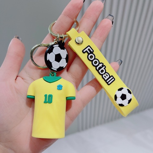 World Cup Football Jersey Keychain Pendant Car Keychain Cartoon Football Souvenir Pendant Gift Wholesale