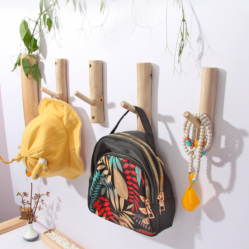 Creative Log Branch Hook Natural Branch Pastoral Style Homestay Decoration Hook Wall Hook Hook After Closing Door