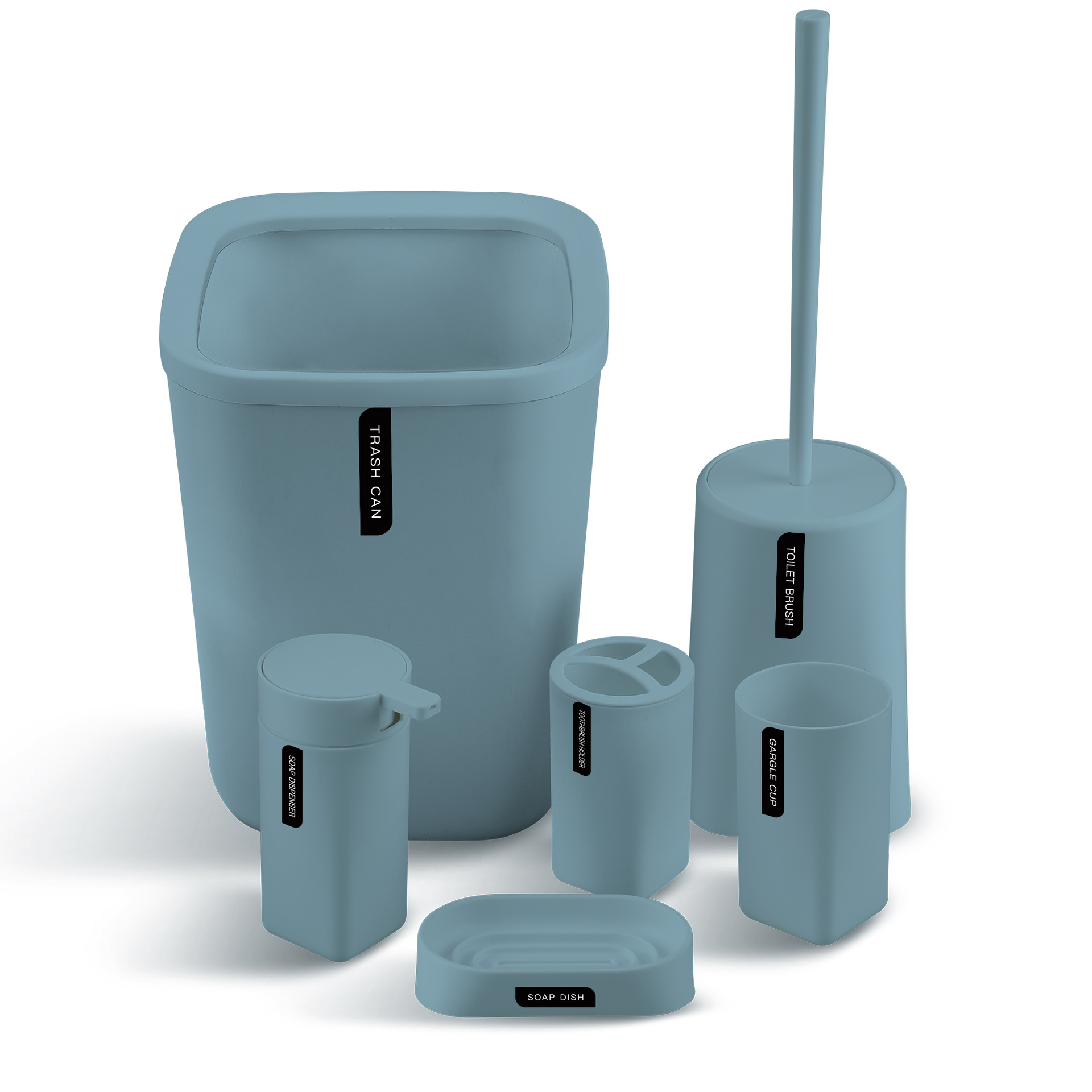 Suministros de baño conjunto de seis piezas Tianyuan lugar enjuague bucal Taza cepillado rack caja de jabón Baño de almacenamiento traje de baño de lavado