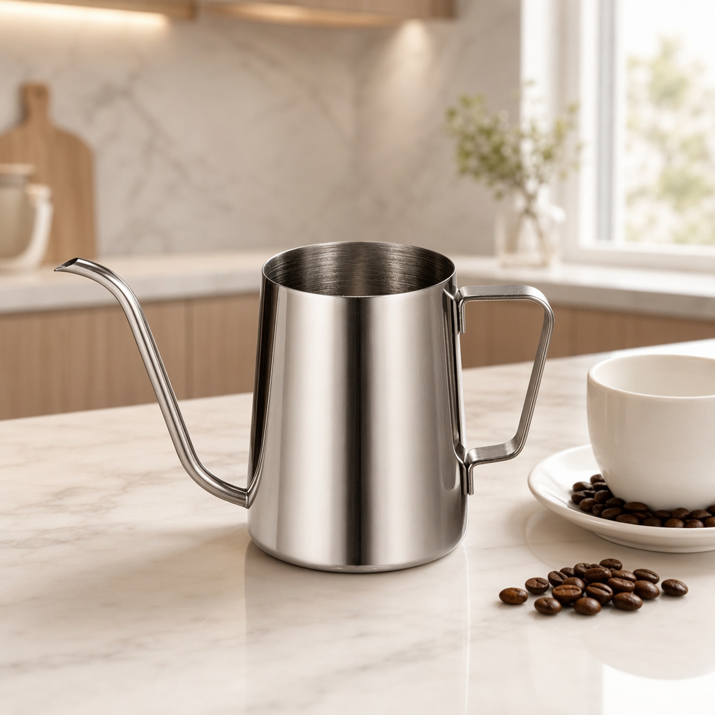 304 Stainless Steel Coffee Pot, Gooseneck Kettle, Pour-Over Kettle, Pour-Over Cup, Fine Spout Kettle, Drip-Style Long Spout Kettle, Coffee Utensils