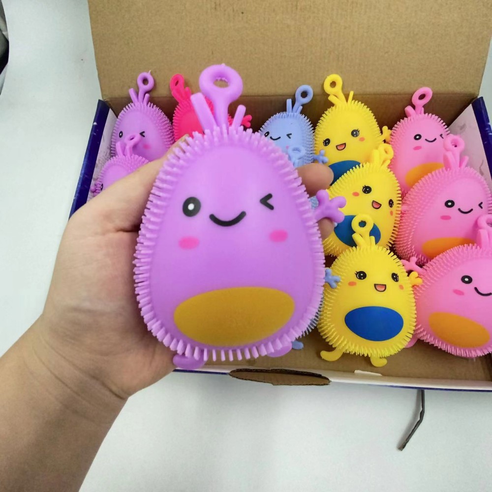 Dibujos Animados luminoso pellizco música descompresión muñeca lindo aguacate juguete decoración nuevo flash bola elástica lote