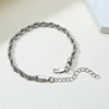 Bracelet stainless steel with pigtail, steel accessory, European style, simple and elegant design