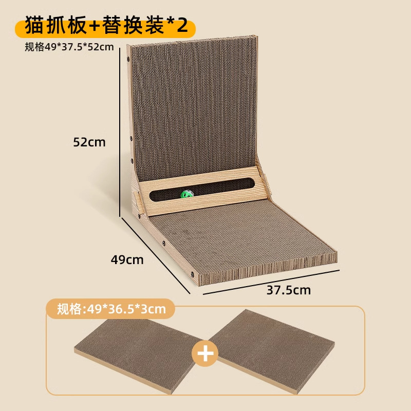 Placa de raspado para gatos tipo l, nido para gatos, todo en uno, resistente al desgaste, sin astillas, placa de garra de gato vertical, núcleo de reemplazo, garra de pulido de juguete para gatos de papel corrugado
