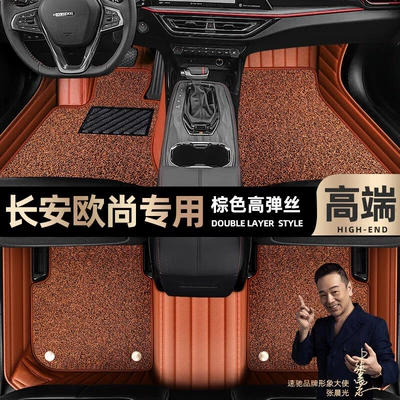 Auchan Z6 car mats [Black, Ayaqaltılar (Kovriklər) - brown-leather-brown-stretch-silk-double-layer