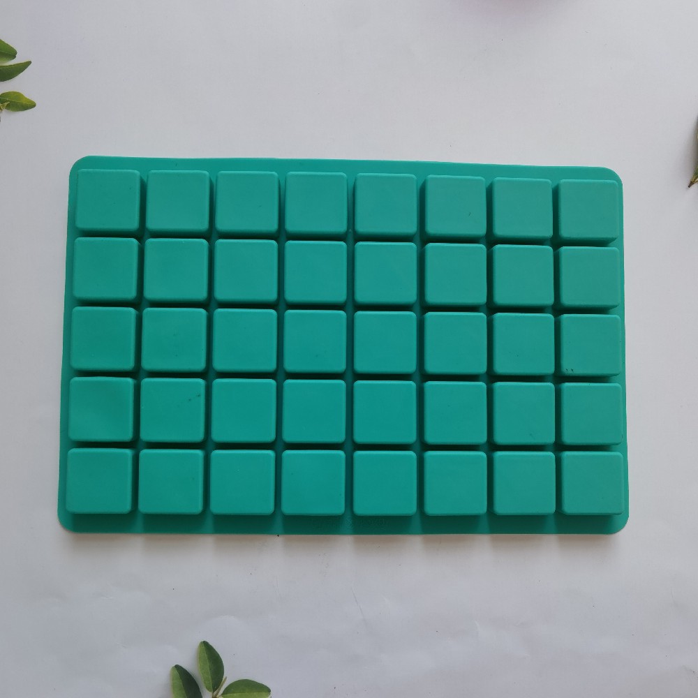 40 rejilla de hielo cuadrada continua 228 molde de silicona pastel helado pudín molde de postre jabón utensilios para hornear