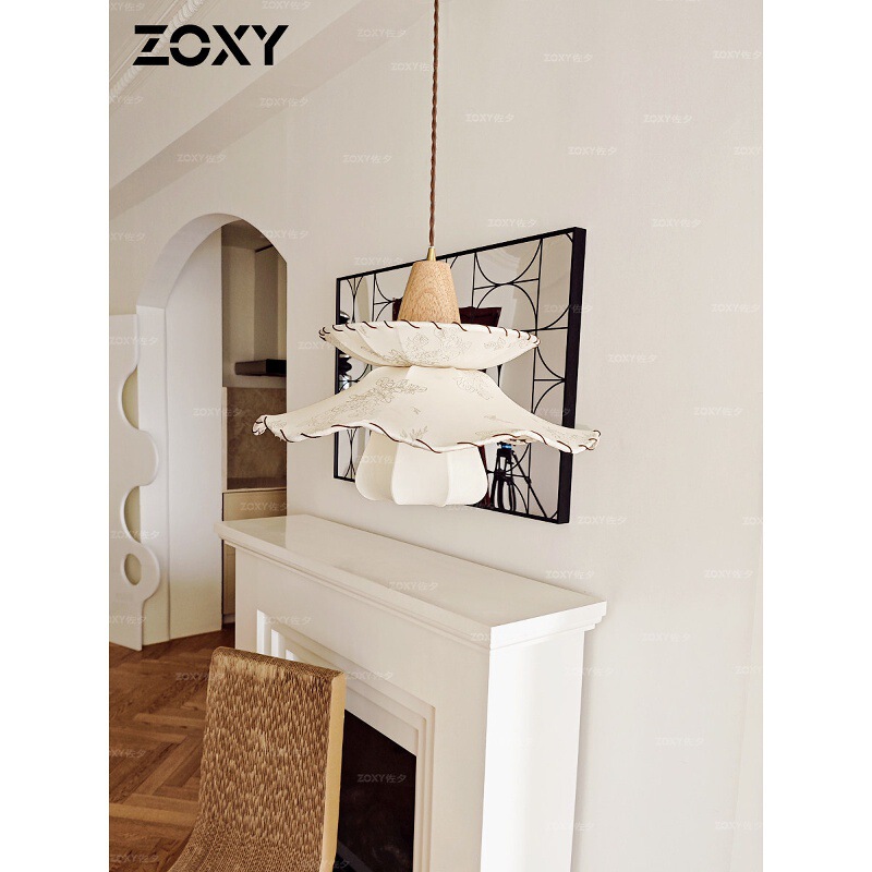 Zoxy French Cream-Style Chandelier Scandinavian Dining Room Living Room Bedroom Mid-Century Wabi-Sabi Style Zoxy French Cream-Style Chandelier Scandinavian Dining Room Living Room Bedroom Mid-Century Wabi-Sabi Style