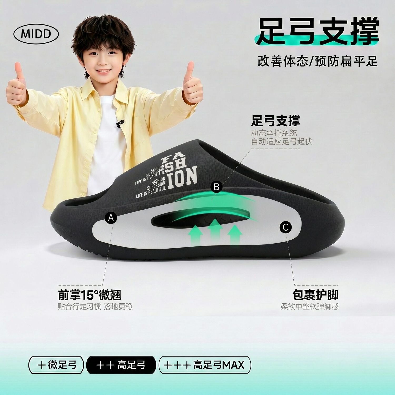 Children's Arch Support Slippers for Boys, Summer 2026 New Model, Baby Sports Non-Slip Thick-Soled Outdoor Sandals, Cross-Border Wholesale