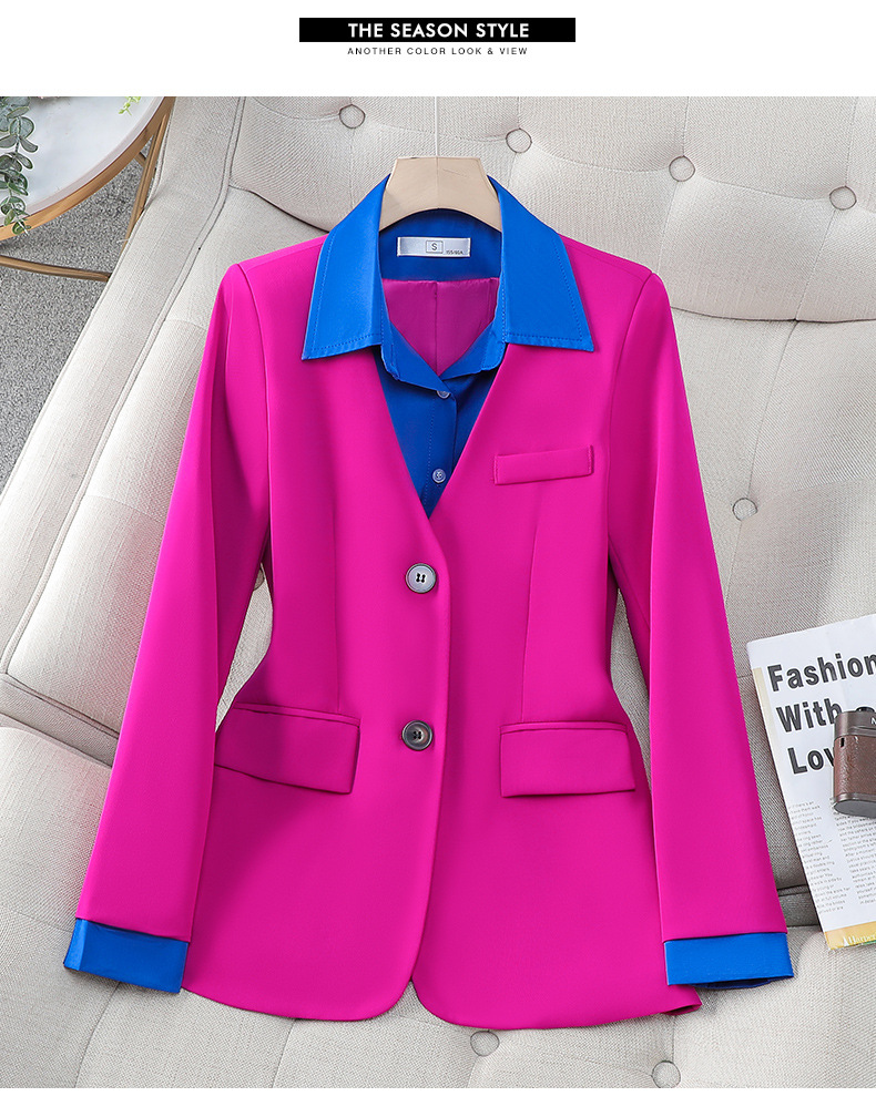 Women's Blazer Suit Two Piece Set Casual Professional Temperament_voghion.com