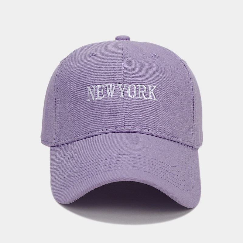 Estilo coreano nuevo NEWYORK bordado suave superior cara de aspecto pequeño casquillo de pico de los hombres y las mujeres de otoño al aire libre sol-prueba gorra de béisbol de moda