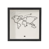 Black - Map Frame - Travel the World