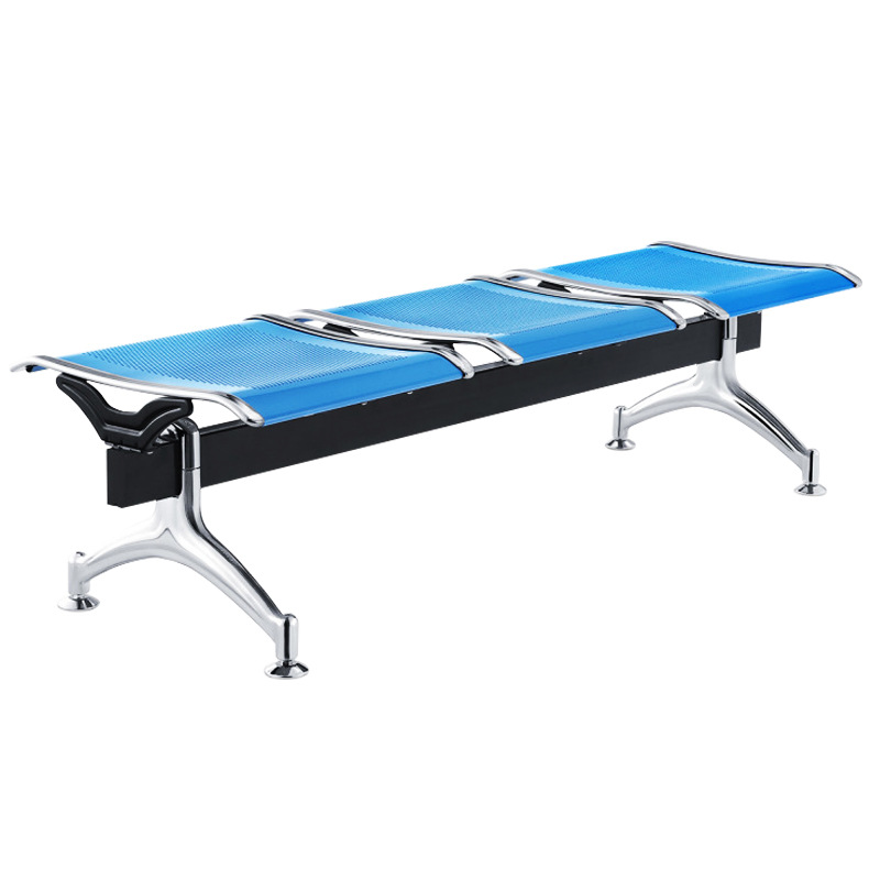 Silla plana de acero laminado en frío L03, silla de aeropuerto para tres personas, silla de fila, silla de espera, asiento sin respaldo, banco de parque, silla de fila comercial. image 7
