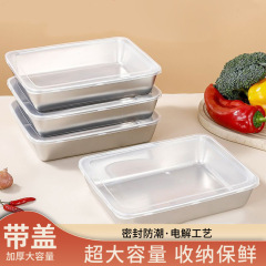 蓋付き鮮度保持ケースステンレスキッチンおかず皿食材分注ケース果物収納ケースメーカー卸売り角皿