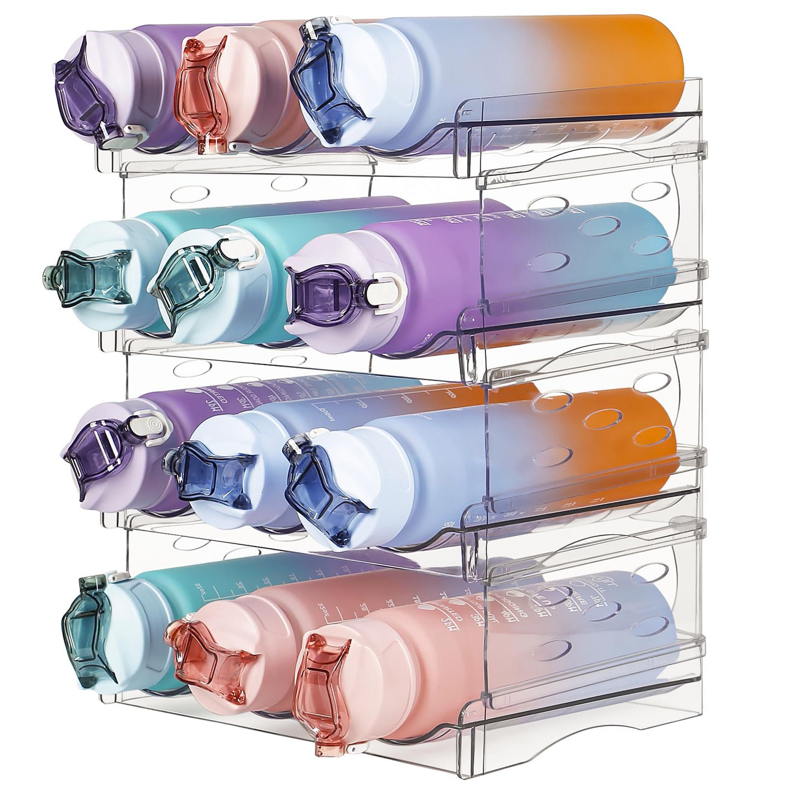 Nuevo estante de almacenamiento de botella de vino transfronterizo PET transparente estante de exhibición de vino extranjero escritorio multi-capa estante de almacenamiento de taza de agua