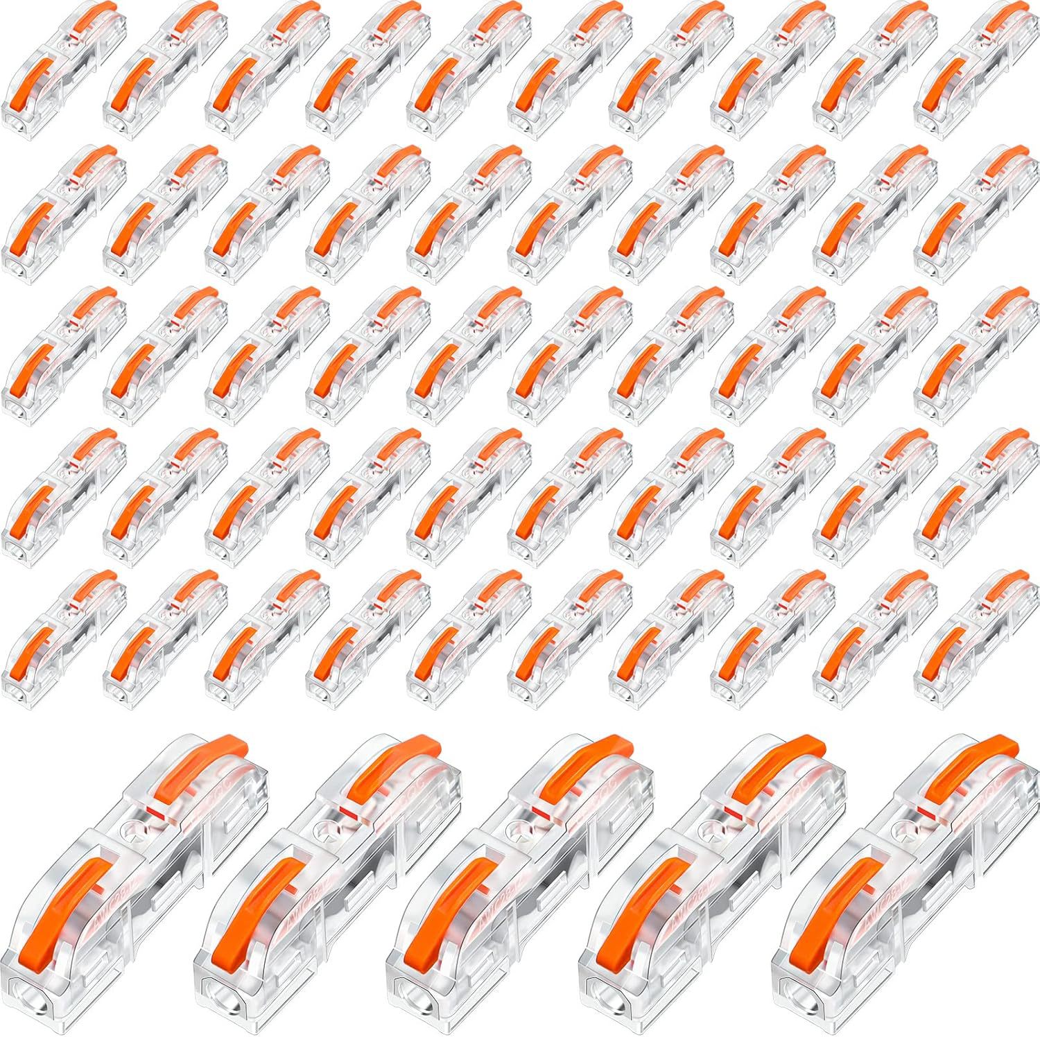 Zhengmy 50 件杠杆线连接器紧凑型电线连接器单线连接器组合拼接