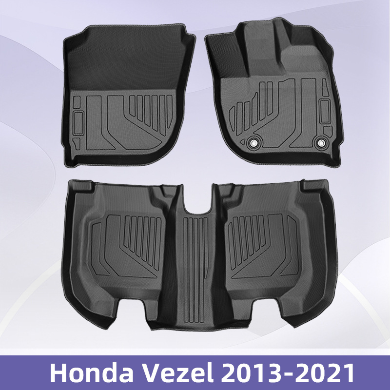 Aplicable a Honda Vezel2013 - 2021 timón derecho 3D todo el tiempo material TPE almohadilla de pie cojín del maletero