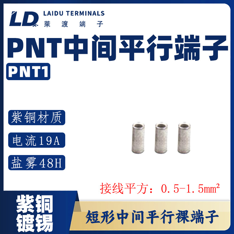 LD莱渡PNT1.25 短形中间裸平行接线端头