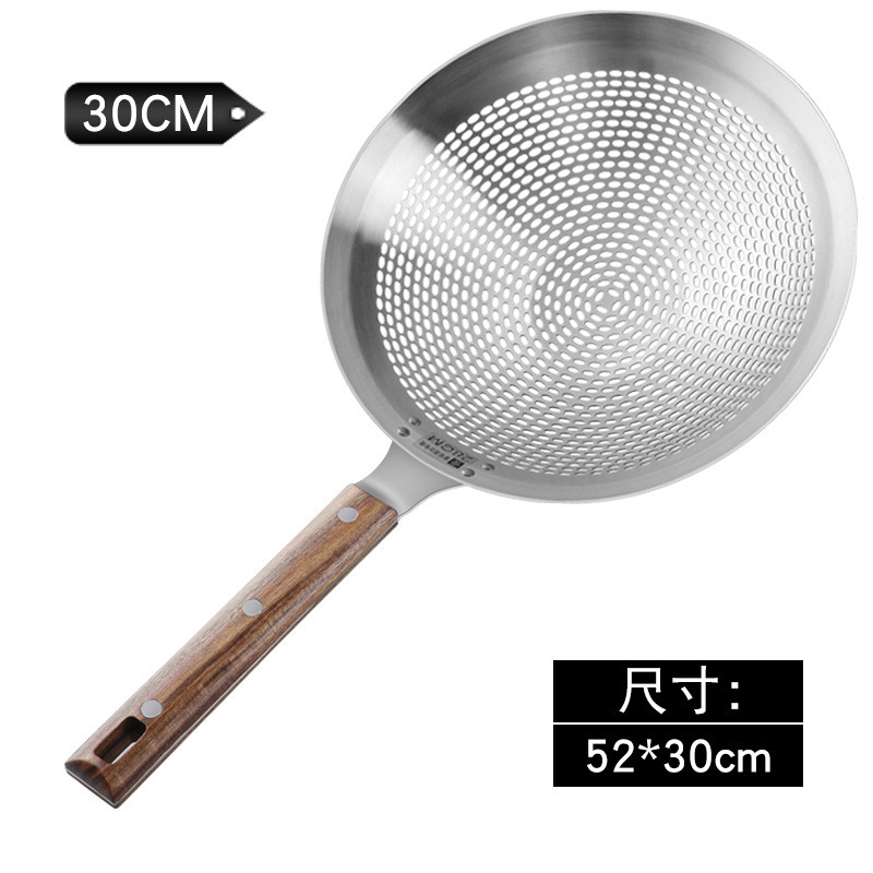 特大の厚いステンレス製の生け垣の家庭用すくい面餃子のスプーンの濾過網の大きいサイズの台所の揚げ物はTYmyを漏らします。|undefined