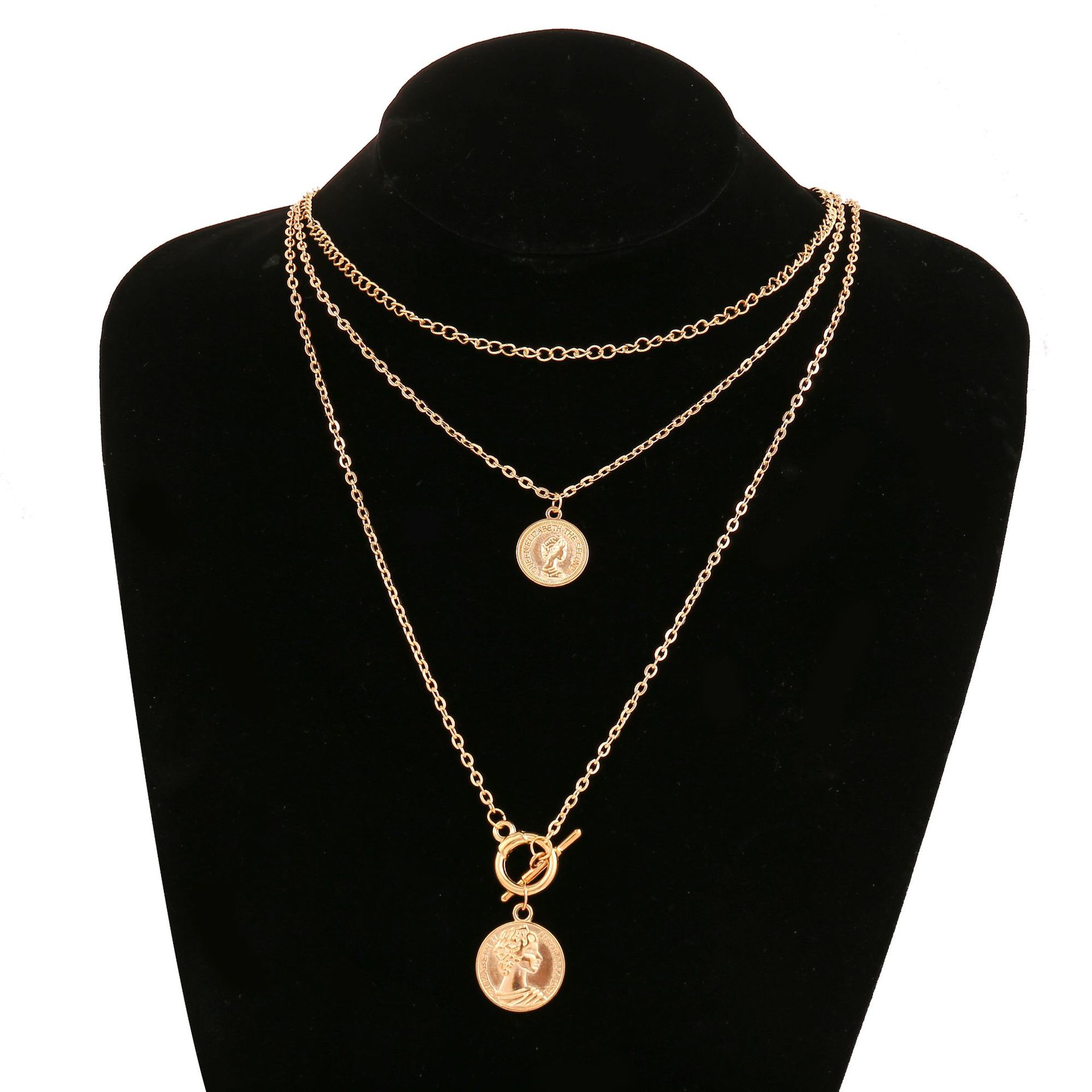 Retro Fashion Round Alloy Plating No Inlaid Pendant Necklace display picture 3