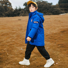 2023新款兒童羽絨服男童中長款韓版加厚寬鬆洋氣中大童冬裝童裝