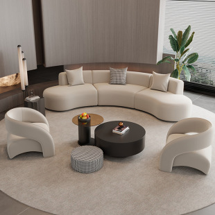 Sales Office Vip Room Reception Single Sofa Nordic Office Leisure Negotiation Table and Chairs Hotel Lobby Sofa