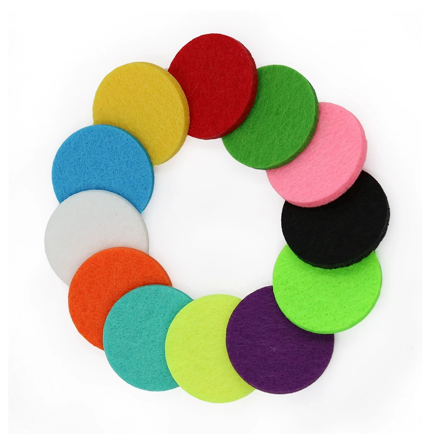 Лист хлопка ароматерапии 30mm 12 видов цветов опционный круглый лист хлопка волокна для кулона духов 38MM или зажима дух автомобиля