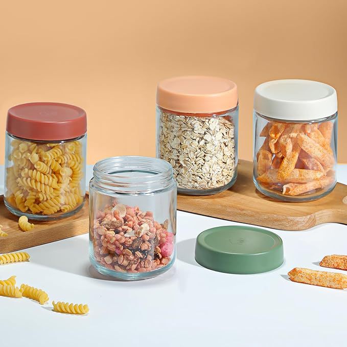Tanque sellado de vidrio de grado alimenticio Tanque de almacenamiento a prueba de humedad de cocina Tanque sellado de nueces de té y bocadillos