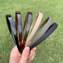 韓國個性防滑帶齒PC發箍跨境純色U型設計頭箍經久耐用彈性高髮飾