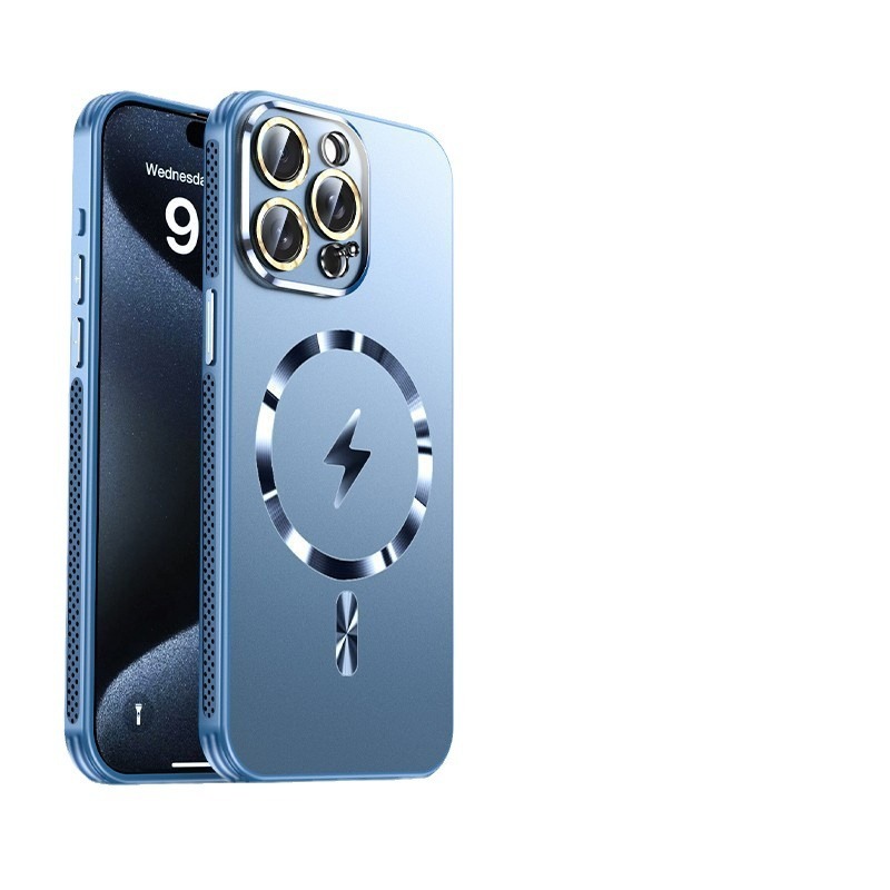 放熱磁気吸引はiPhone16Pro携帯ケースフロスト充電リンゴ15Pro全包ハードケース保護カバーに適用される|undefined