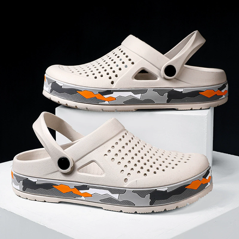 Dongdong Shoes Мужское лето 2024 Новый внешний вид двойных босоножных шлепанцев Баотоу Садовая обувь Песчаные сандалии