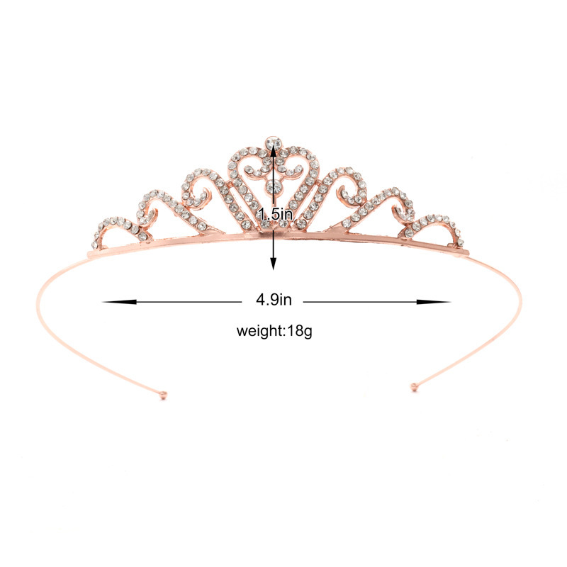 Diadema con Corona de Princesa Infantil de Metal Galvanizado para Cumpleaños y Fiestas image 38