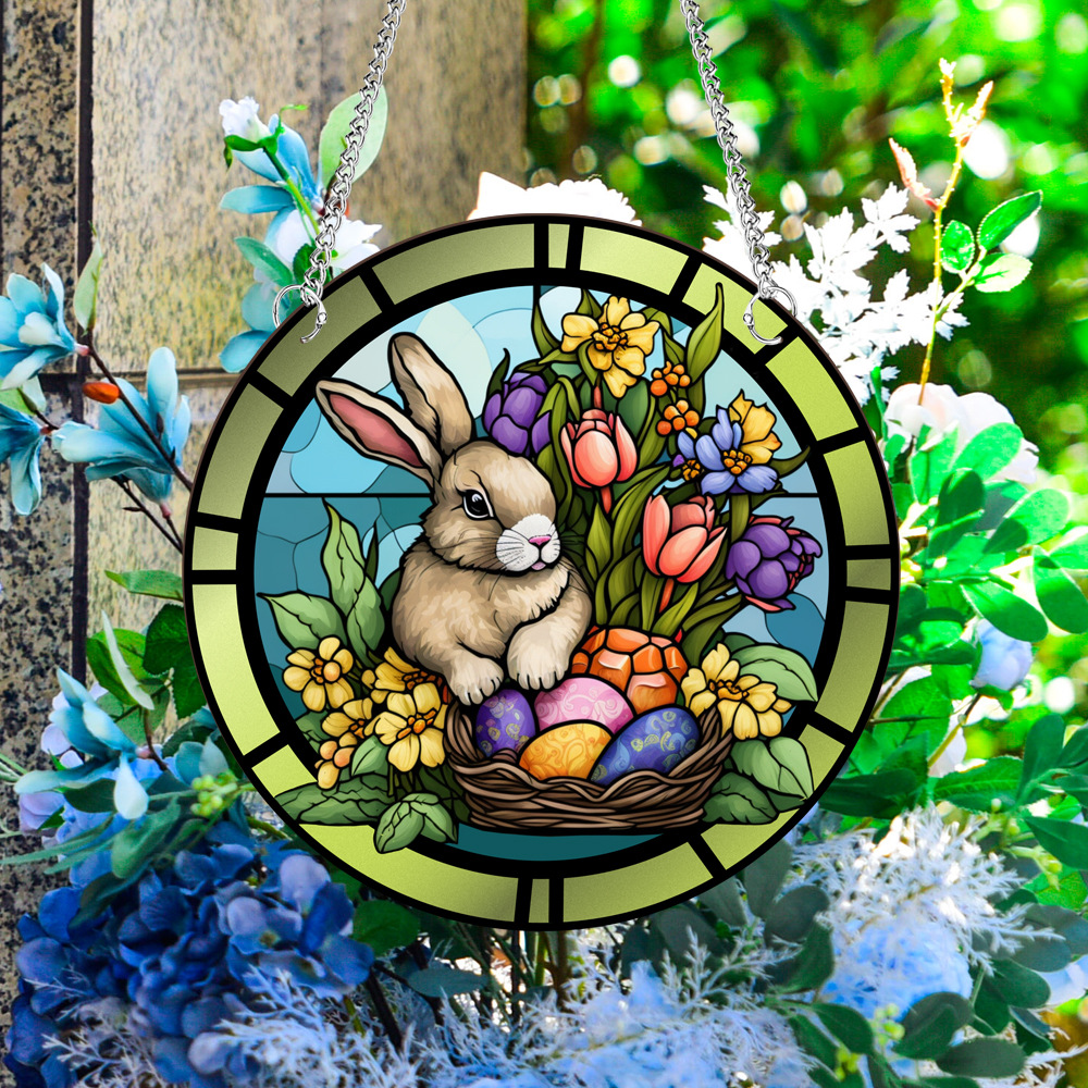 95g Weight pendant Home Textiles & Decor Type Acrylic Material Easter Festival Rabbit Pattern Casual, Elegant, Classical Style Easter Casual Elegant Classical Rabbit Arylic Party Supplies Decorations 无