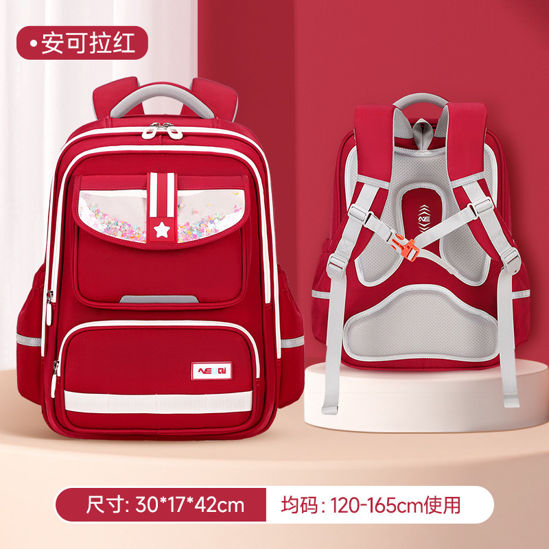 Nuevo bolso escolar de estudiantes de primaria multicapa para niños, protección de espalda portátil para niños y niñas, grado 1 - 3 - 6 de gran capacidad