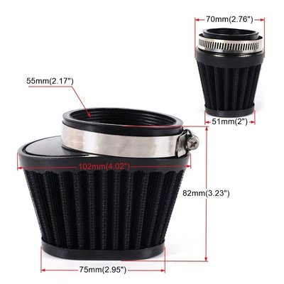 Car Modification Supplies 51/55/60mm Air filter