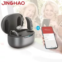 Jinhao трансграничный умный Bluetooth-приемник для слухового аппарата с управлением через приложение, заушный беспроводной самонастраивающийся звукосниматель с усилением звука