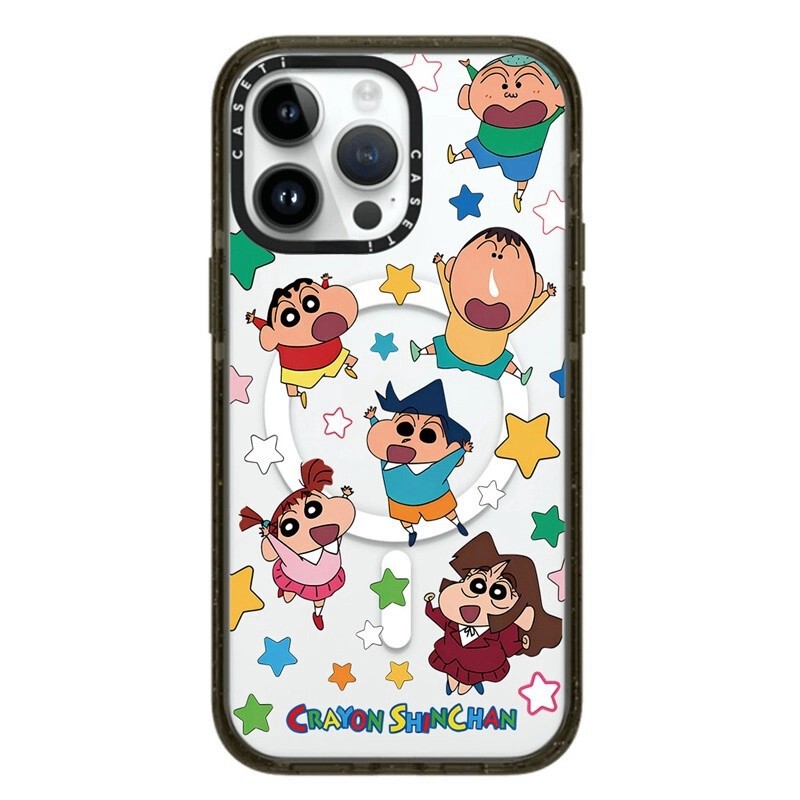 c壳手机壳联名蜡笔小新朋友适用于iPhone16ProMax苹果卡通14磁吸|undefined
