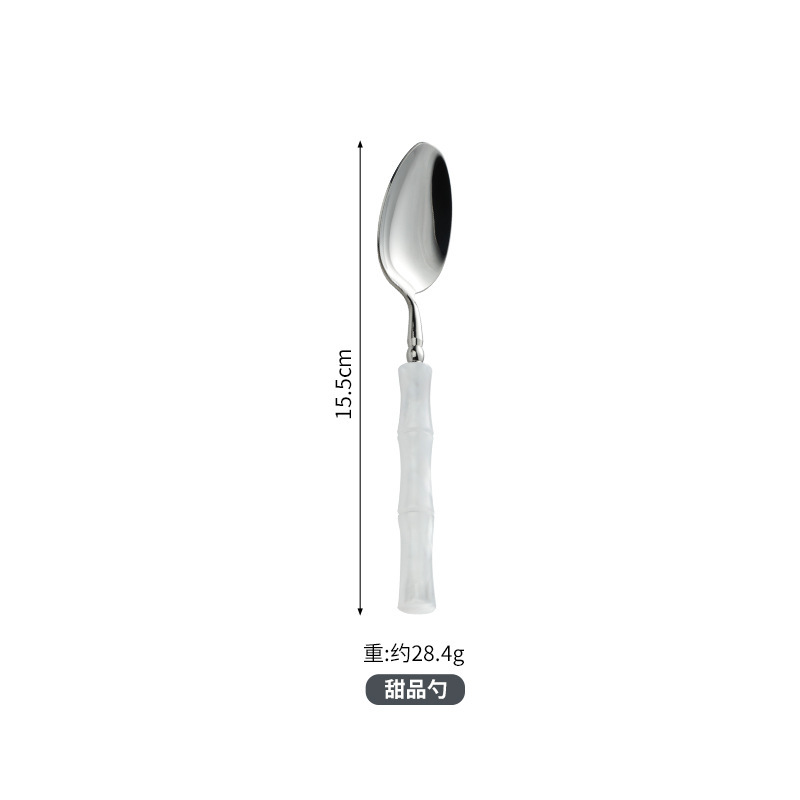 Daoqi 304 ステンレス鋼竹高価値洋食器ライト高級ナイフ、フォーク、スプーンクリエイティブアクリル工場直販|undefined