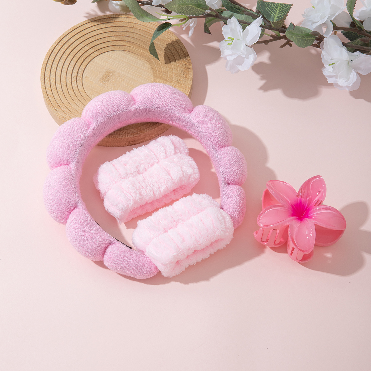 Nube transfronteriza cabello abrazadera de agarre conjunto de huevos multicolores flores de agarre abrazadera de gran tamaño correa de muñeca impermeable al por mayor