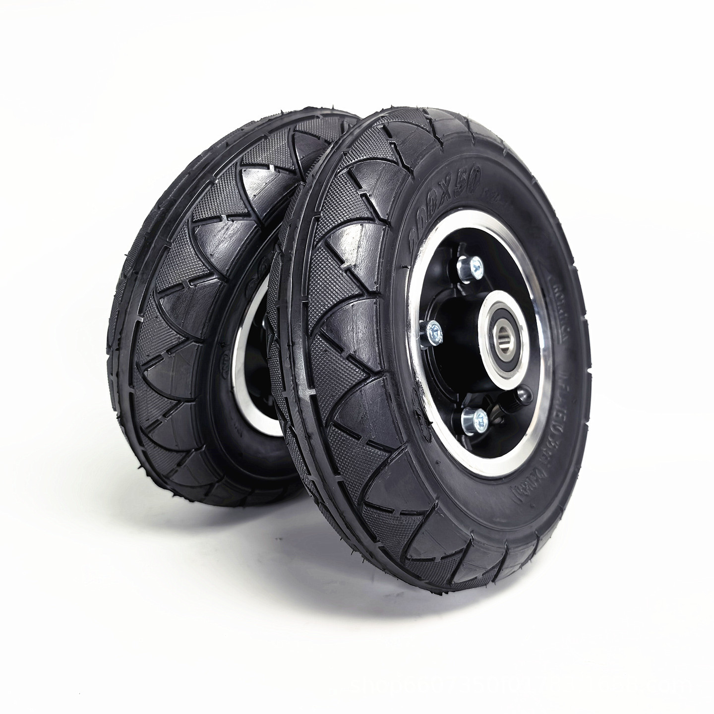 8inch Haogebeizhenhubang electric wheelchair front small wheel assembly 200x50 inflatable inner and outer tire complete wheel