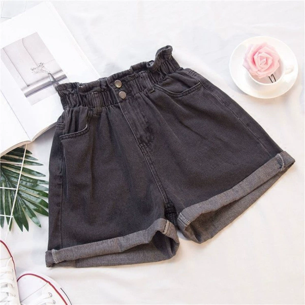Denim skirt, shorts, elastic waist